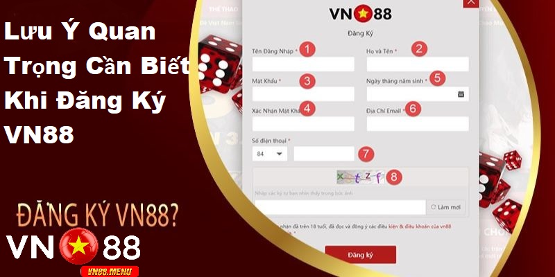 Luu y quan trong can biet khi dang ky tai vn88 Lưu ý quan trọng cần biết khi đăng ký tại vn88